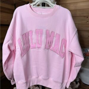 Lulu Mac Pink Sweatshirt NWT